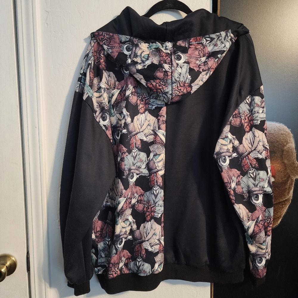 Drug Honey Graphic Black Zip-Up Hoodie